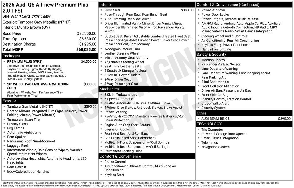Certified 2025 Audi Q5 Premium Plus w/ Premium Plus image 3