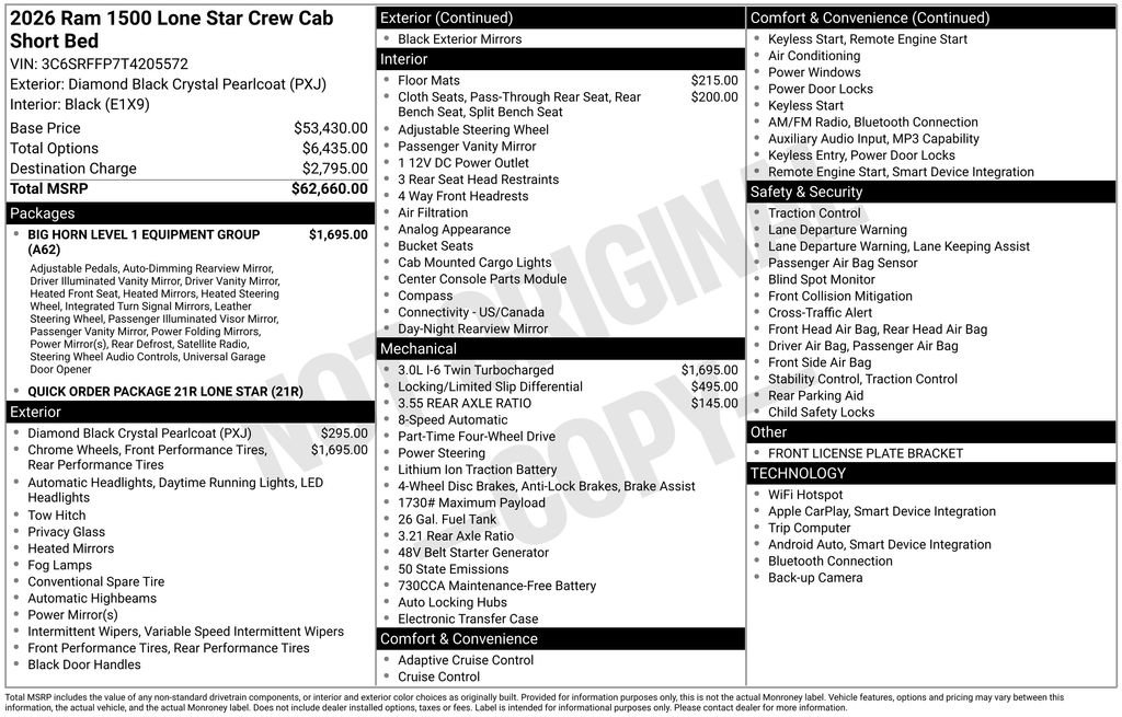 New 2026 RAM 1500 Lone Star AWD/4WD image 40