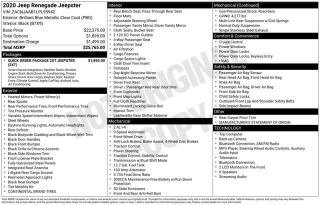 Used 2020 Jeep Renegade Sport FWD image 36