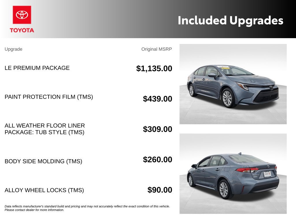 Certified 2026 Toyota Corolla LE w/ LE Premium Package AWD/4WD image 12
