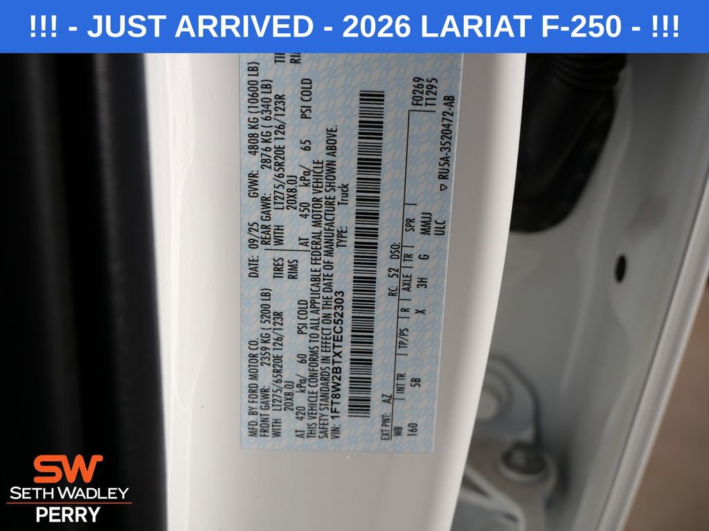 New 2026 Ford F250 Lariat w/ Black Appearance Package image 27