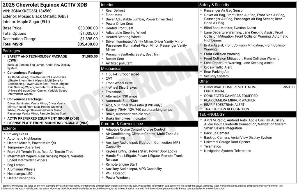 Used 2025 Chevrolet Equinox ACTIV w/ Safety and Technology Package FWD image 6