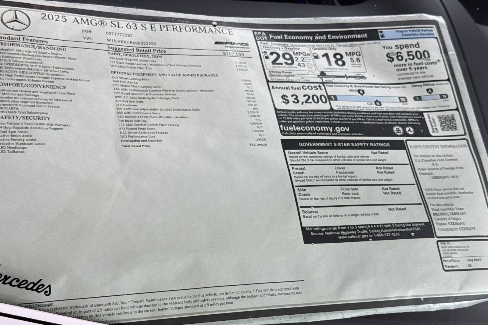New 2025 Mercedes-Benz SL 63 AMG S e Performance 4MATIC image 19