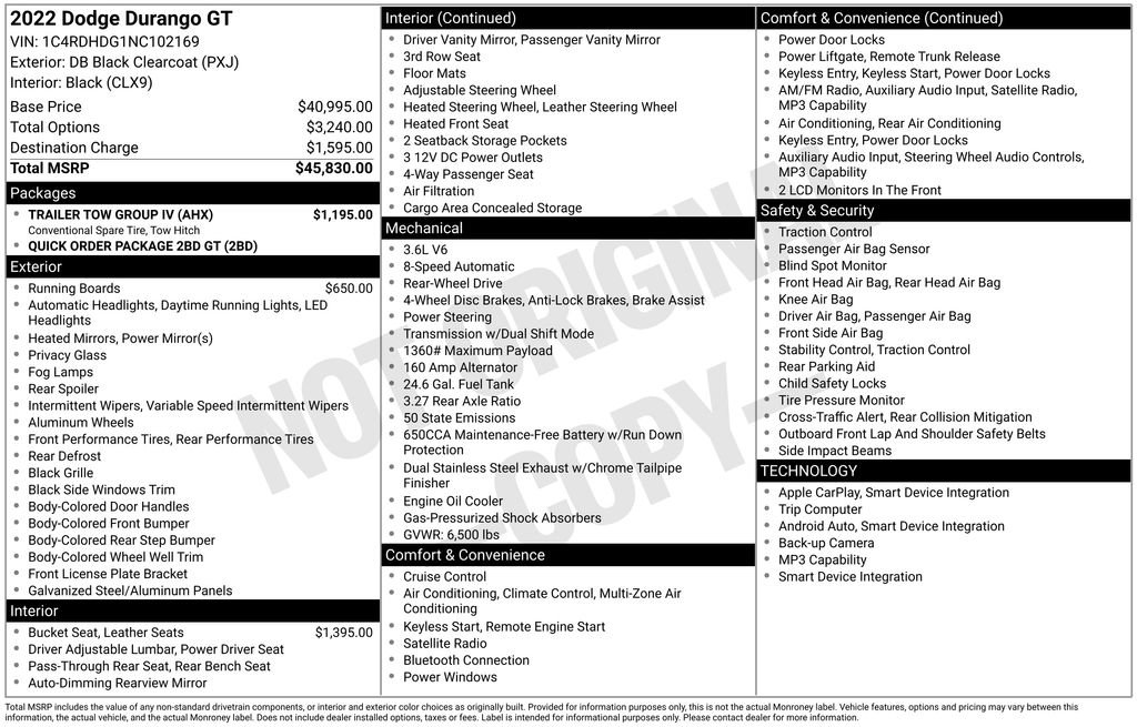 Used 2022 Dodge Durango GT w/ Trailer Tow Group IV RWD image 5