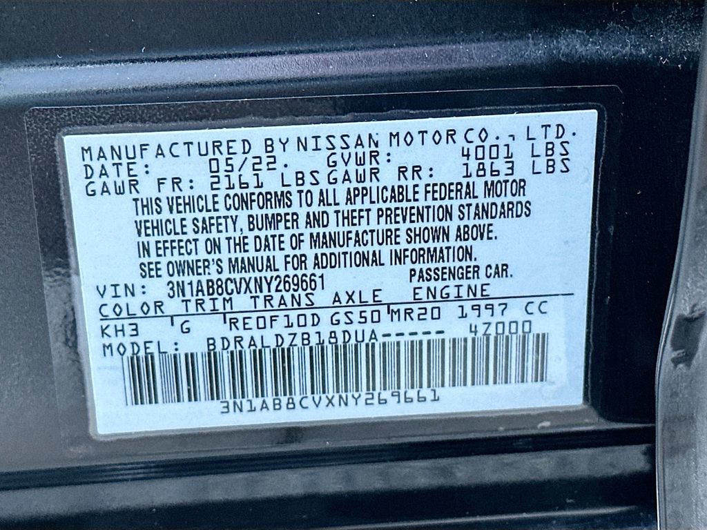 Certified 2022 Nissan Sentra SV image 33