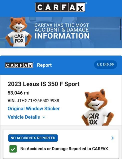 Used 2023 Lexus IS 350 F Sport w/ Memory Package AWD/4WD image 8