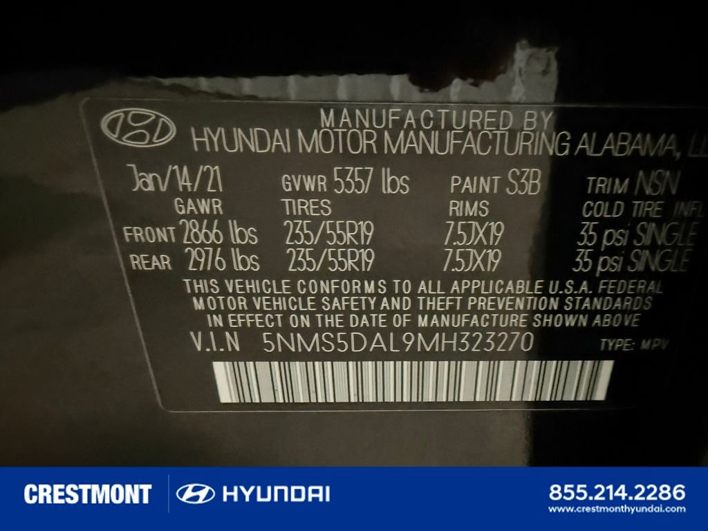Used 2021 Hyundai Santa Fe Calligraphy AWD/4WD image 43