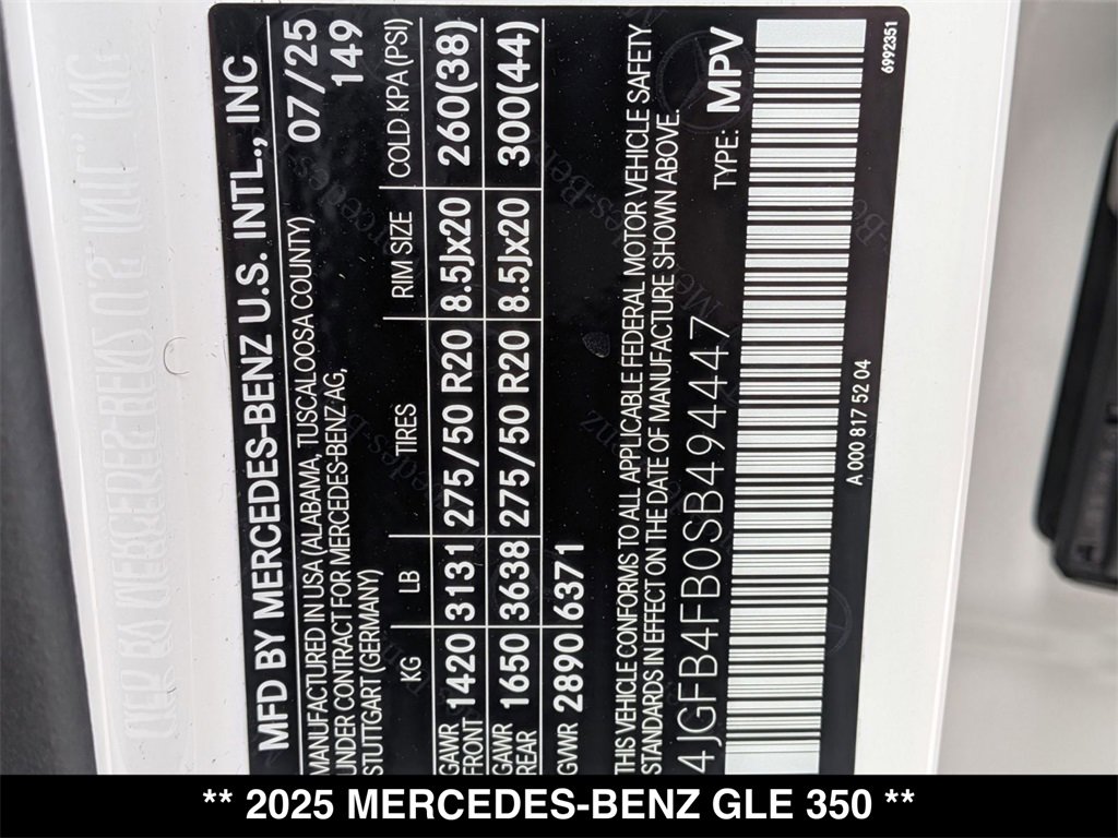 Certified 2025 Mercedes-Benz GLE 350 4MATIC image 30