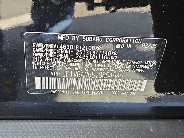 Certified 2026 Subaru WRX Limited AWD/4WD image 26