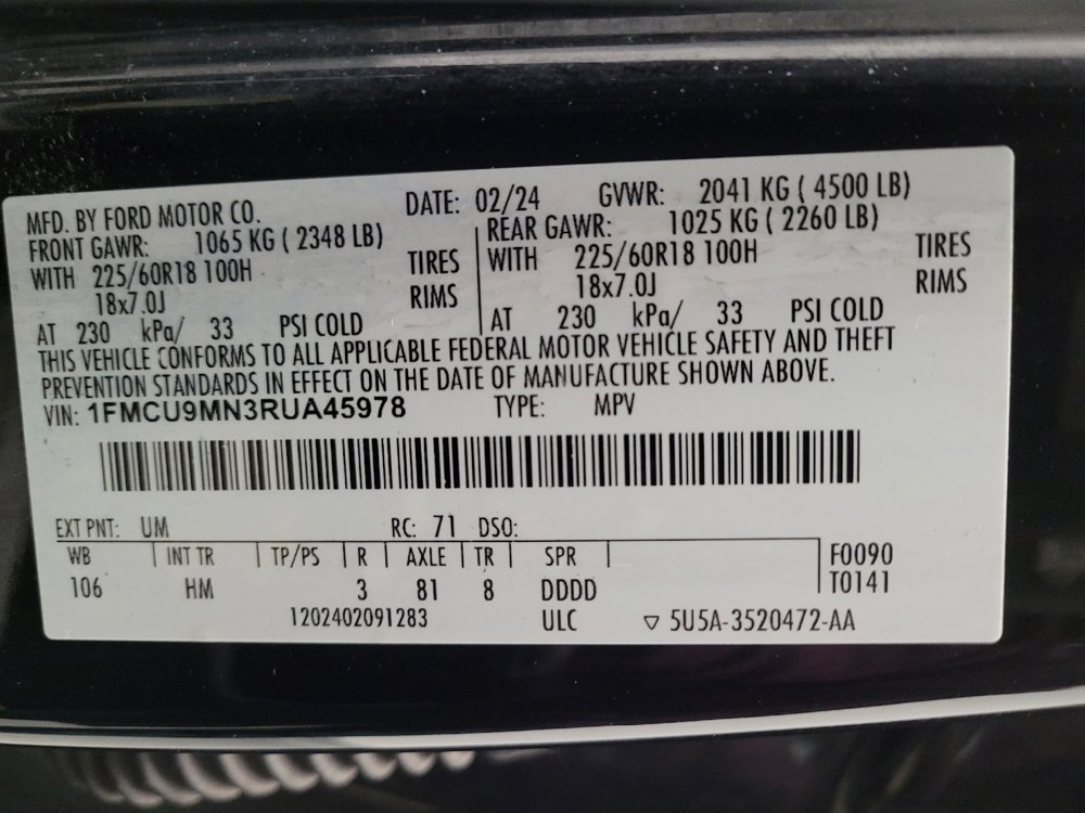 Used 2024 Ford Escape ST-Line image 33