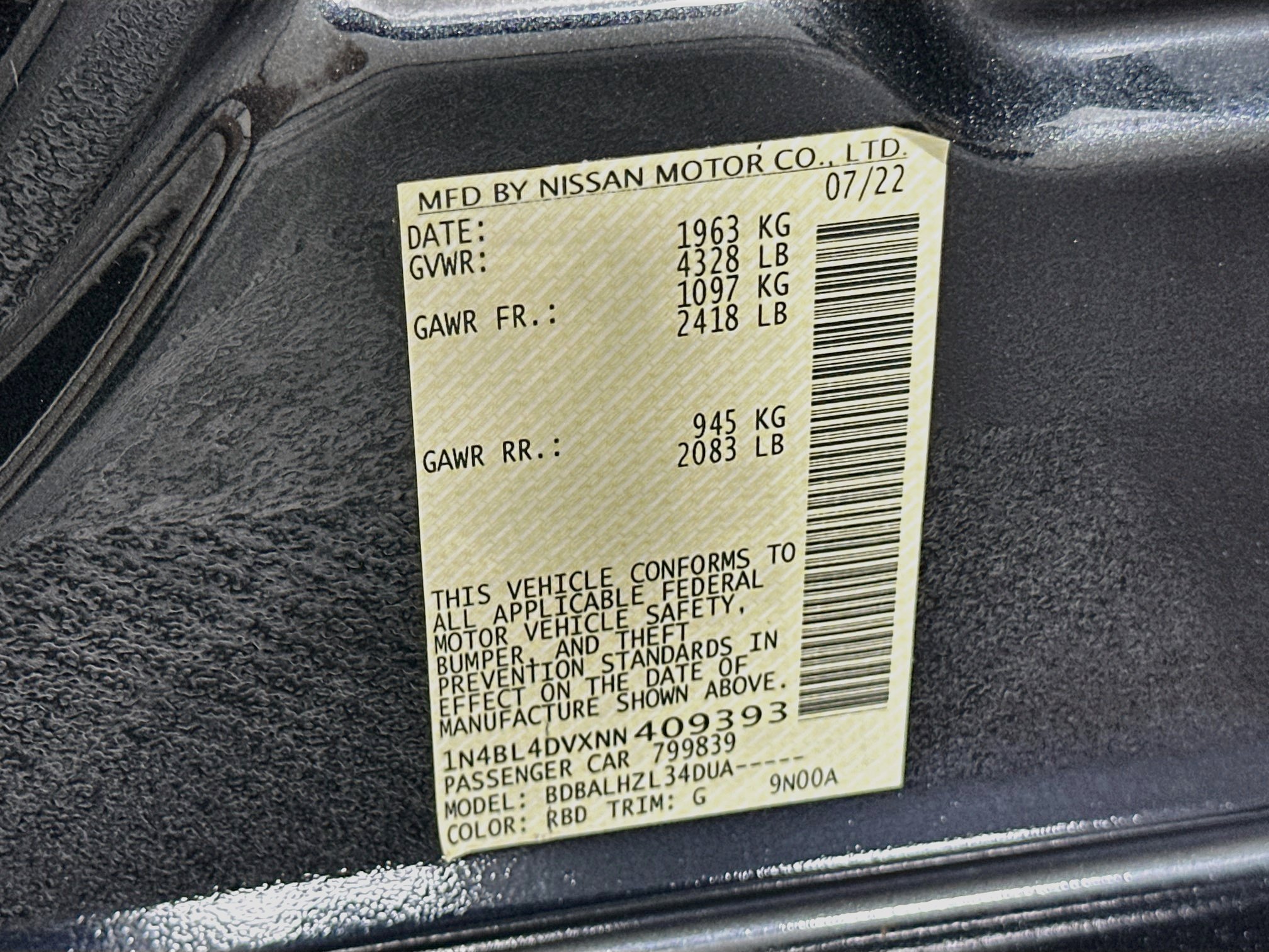 Used 2022 Nissan Altima 2.5 SV FWD image 12
