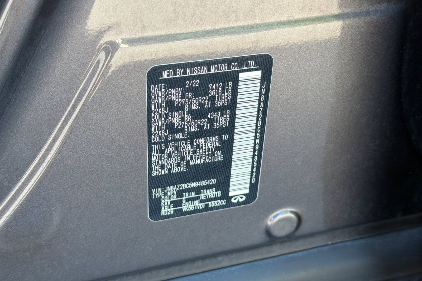 Used 2022 INFINITI QX80 Sensory w/ Cargo Package AWD/4WD image 42