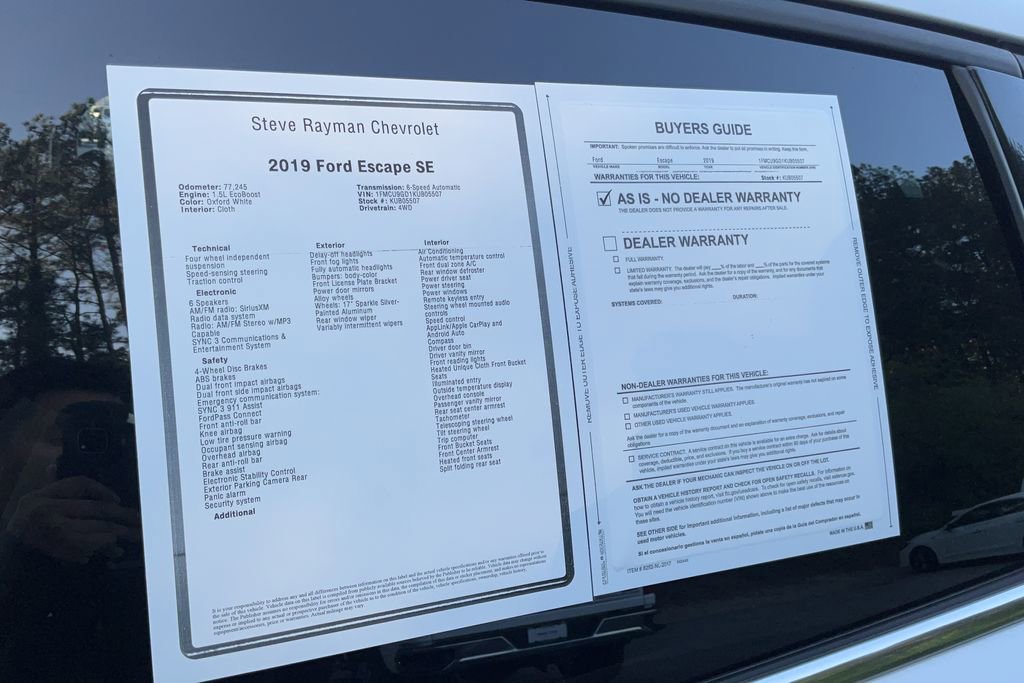 Used 2019 Ford Escape SE AWD/4WD image 25