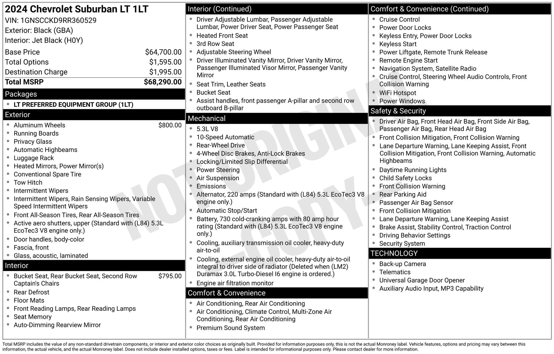 Used 2024 Chevrolet Suburban LT RWD image 16