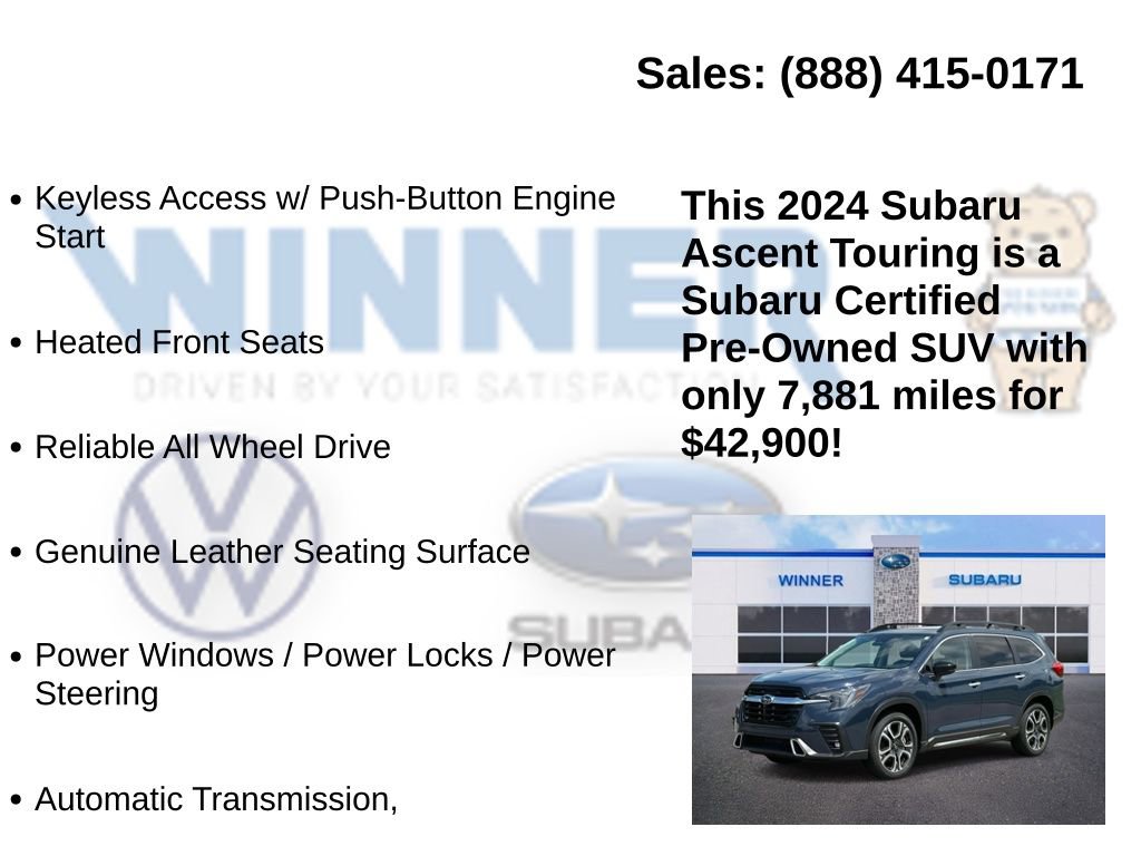 Certified 2024 Subaru Ascent Touring image 13