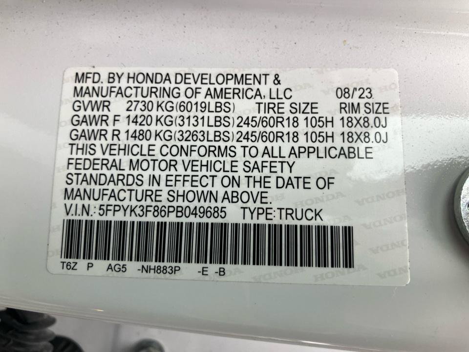 Certified 2023 Honda Ridgeline Black Edition image 38