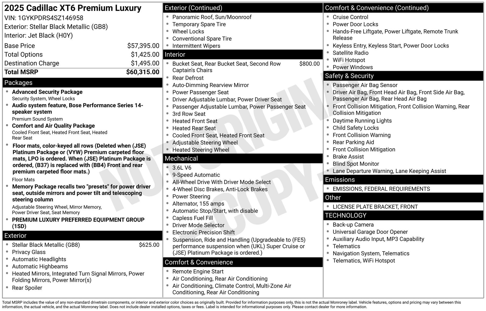 New 2025 Cadillac XT6 Premium Luxury image 39