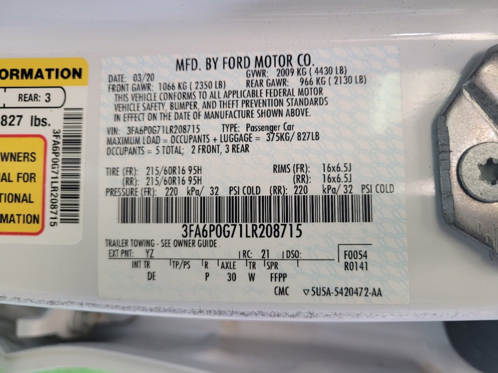 Used 2020 Ford Fusion S FWD image 33