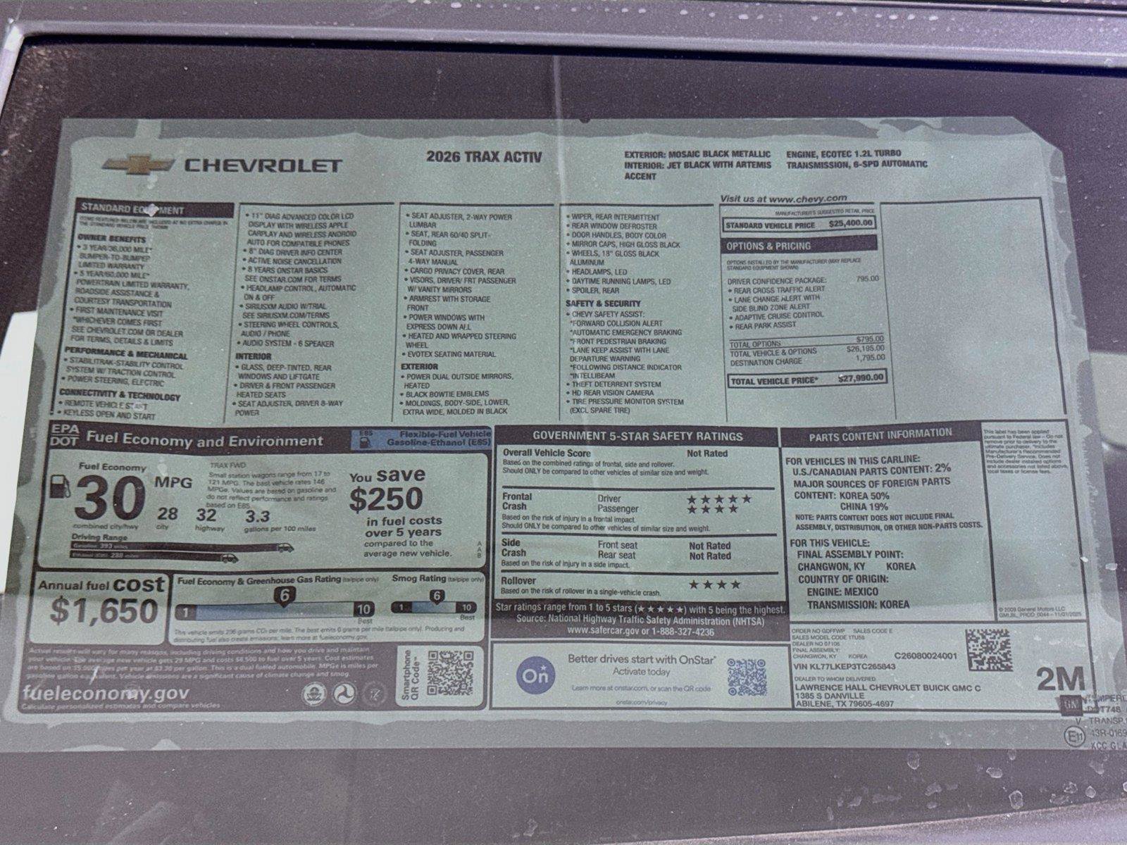New 2026 Chevrolet Trax ACTIV w/ Driver Confidence Package FWD image 19