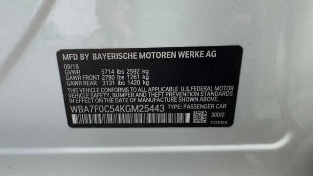 Used 2019 BMW 750i w/ Autobahn Package RWD image 38