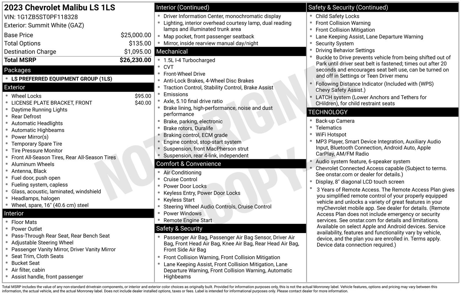 Used 2023 Chevrolet Malibu LS FWD image 12