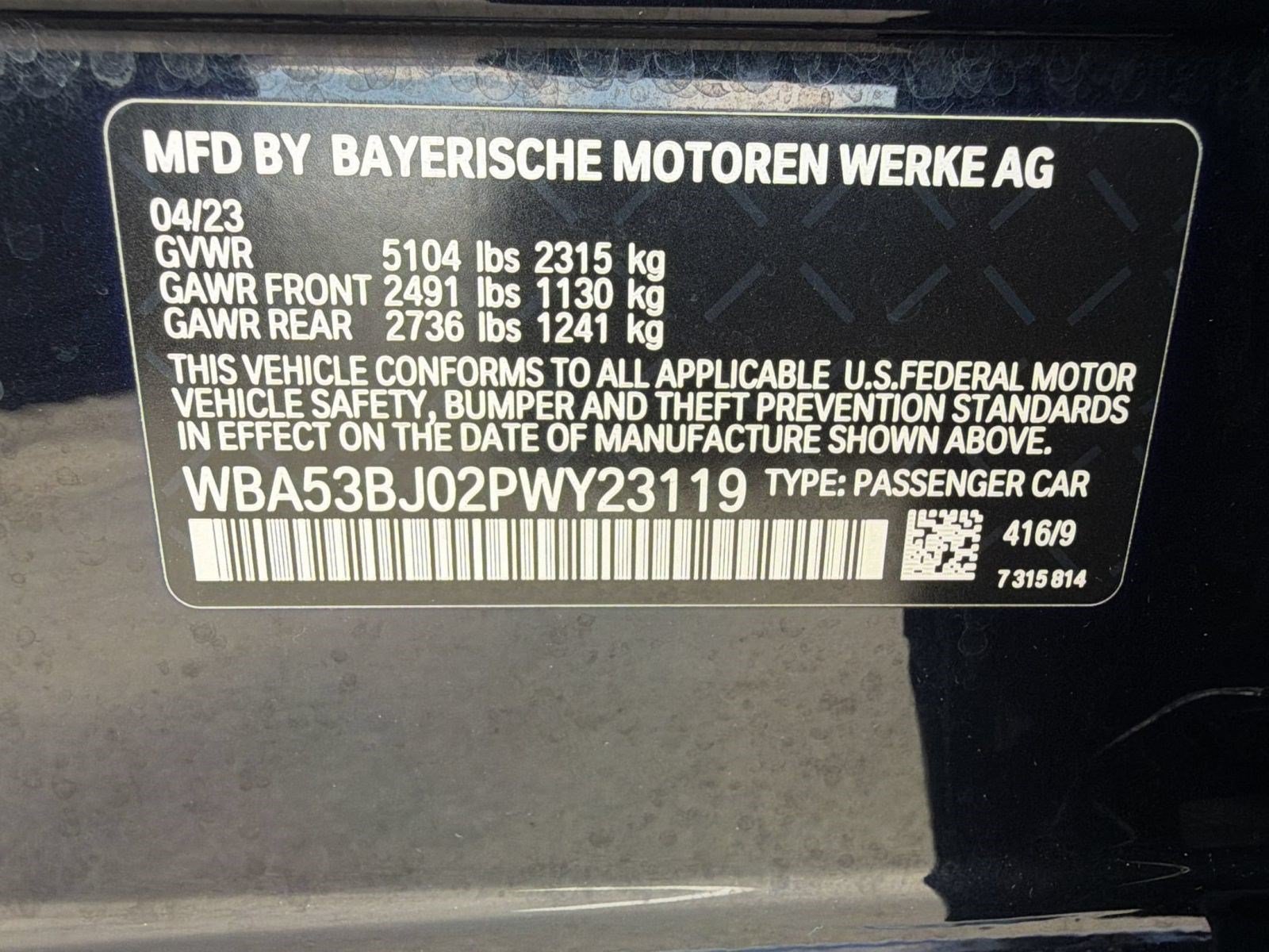 Certified 2023 BMW 540i w/ M Sport Package RWD image 24