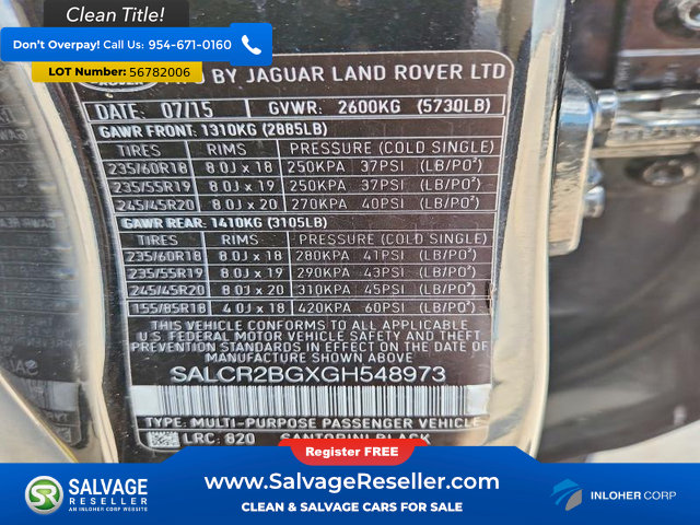 Used 2016 Land Rover Discovery Sport HSE AWD/4WD image 16