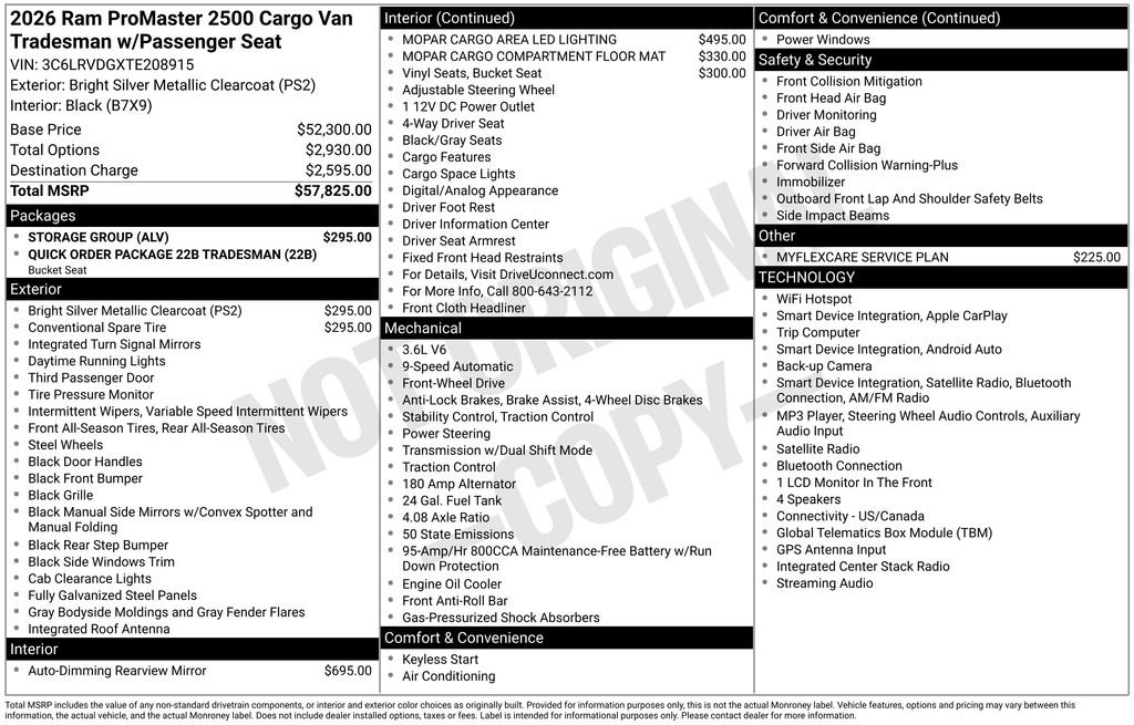 New 2026 RAM ProMaster 2500 w/ Storage Group FWD image 5