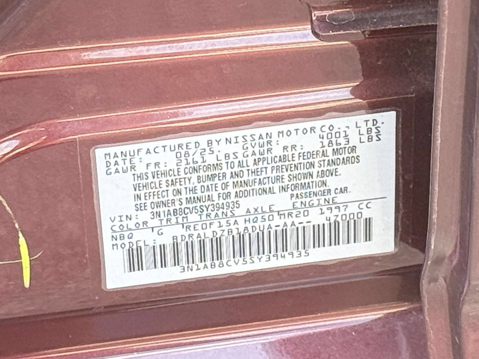 Used 2025 Nissan Sentra SV FWD image 28