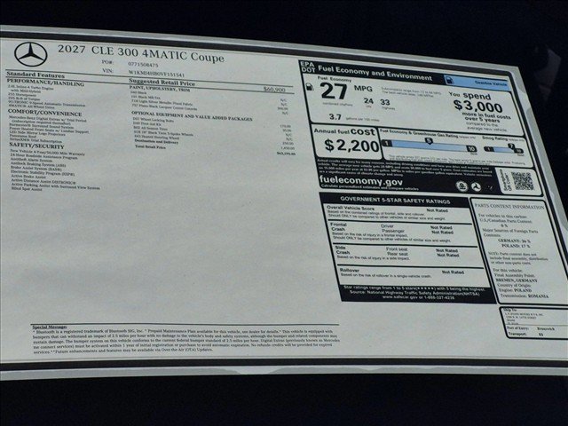 New 2027 Mercedes-Benz CLE 300 4MATIC Coupe image 16