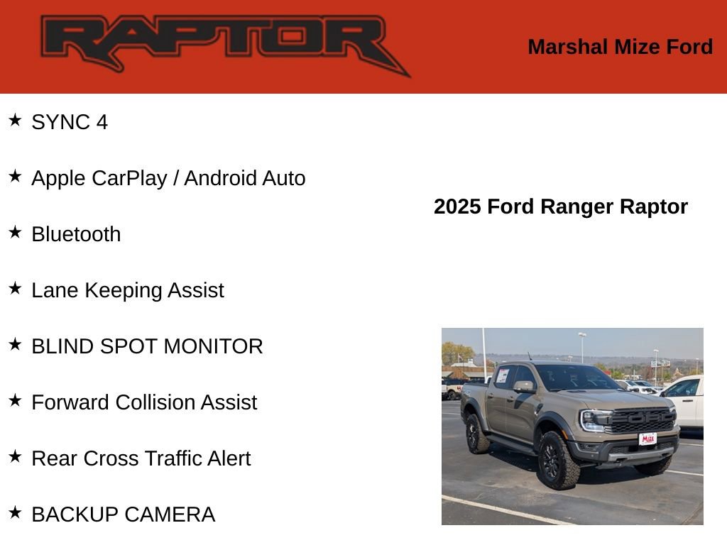 New 2025 Ford Ranger Raptor image 2