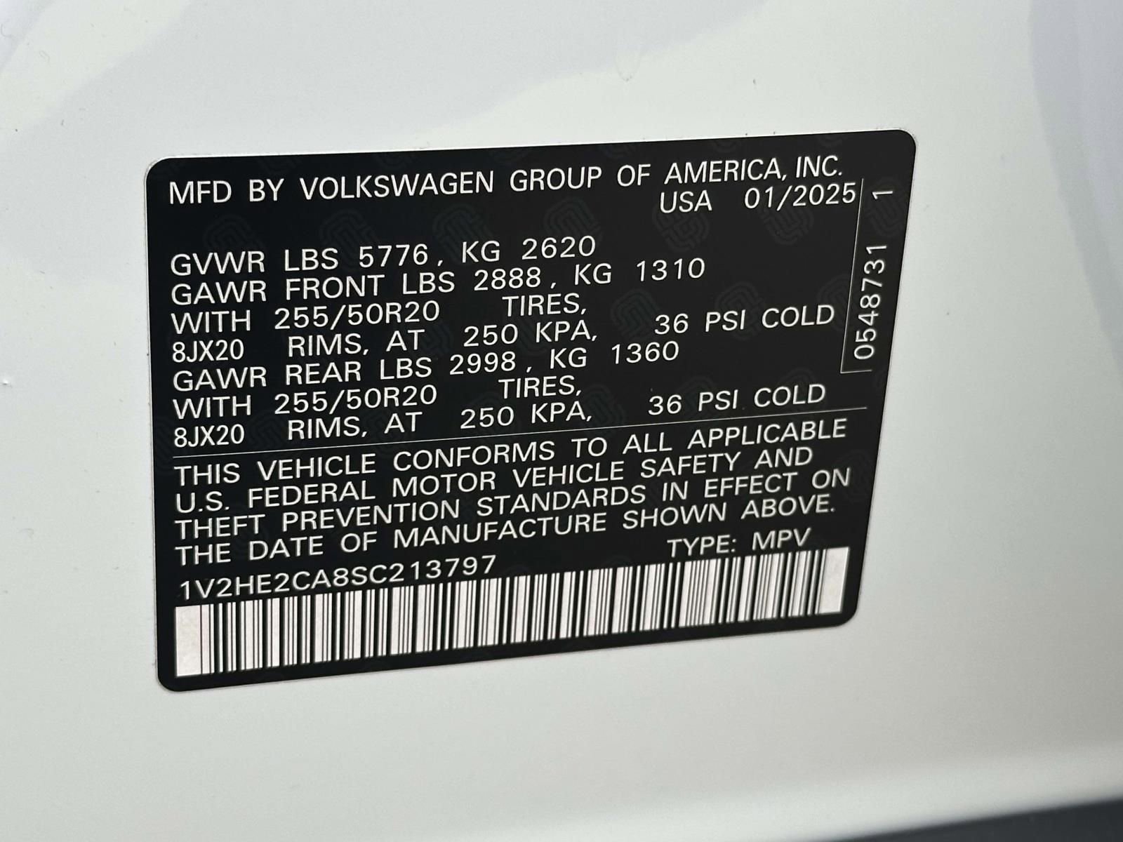 Certified 2025 Volkswagen Atlas Cross Sport SE w/ Black Wheel Package image 25