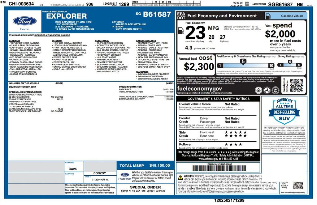 Used 2025 Ford Explorer ST-Line w/ ST-Line Street Pack image 3