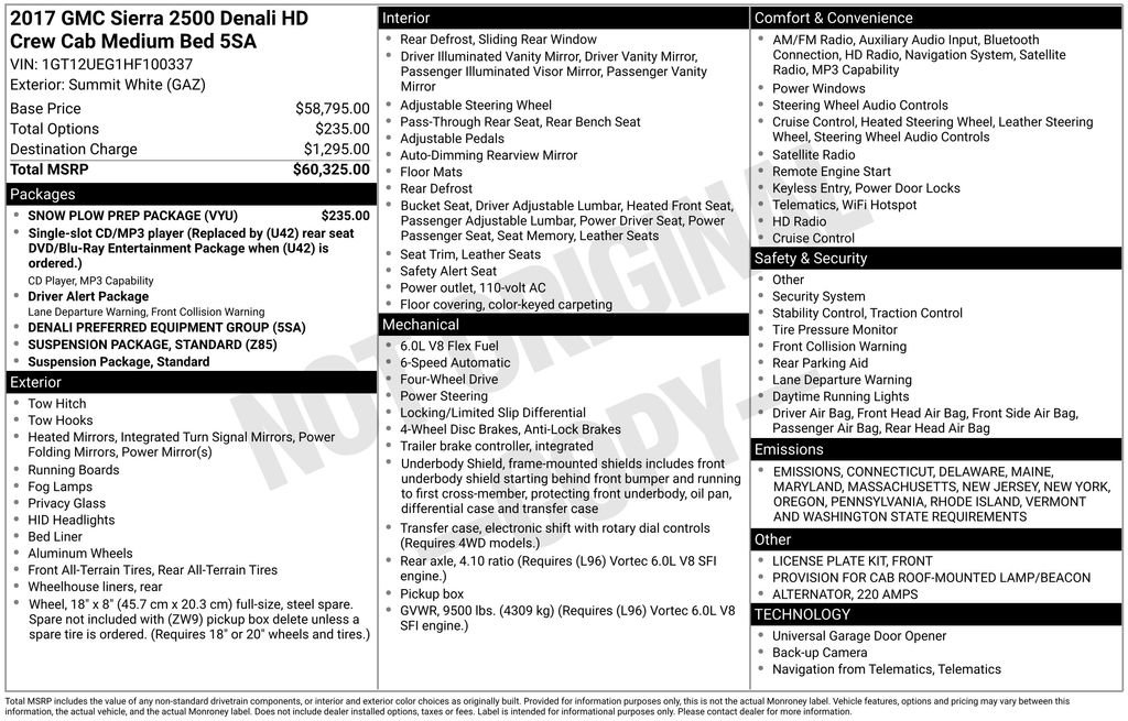 Used 2017 GMC Sierra 2500 Denali w/ Snow Plow Prep Package image 9