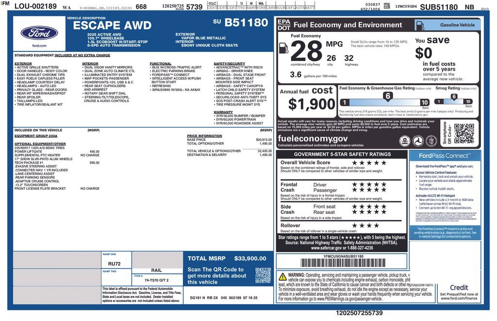 New 2025 Ford Escape Active w/ Tech Pack #1 image 37
