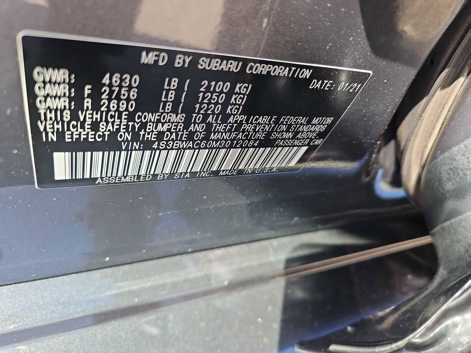 Used 2021 Subaru Legacy Premium AWD/4WD image 7