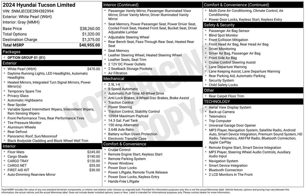 Certified 2024 Hyundai Tucson Limited AWD/4WD image 26