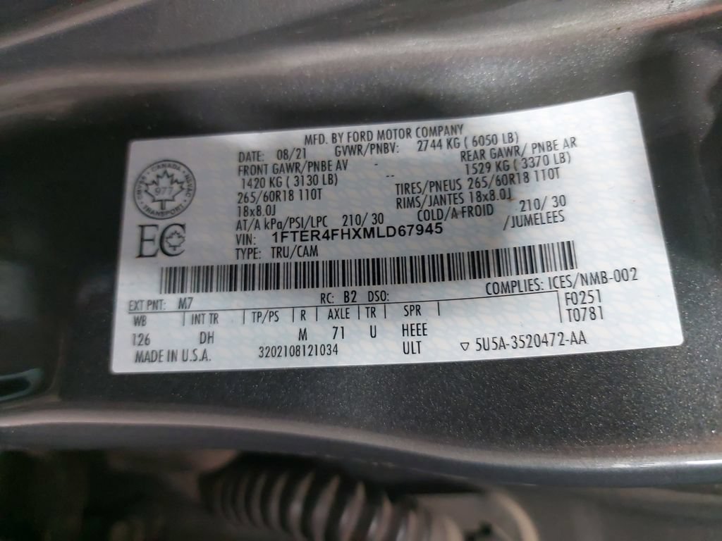 Used 2021 Ford Ranger Lariat w/ Trailer Tow Package AWD/4WD image 34