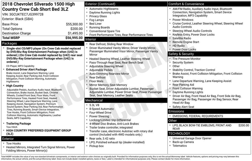 Used 2018 Chevrolet Silverado 1500 High Country image 6