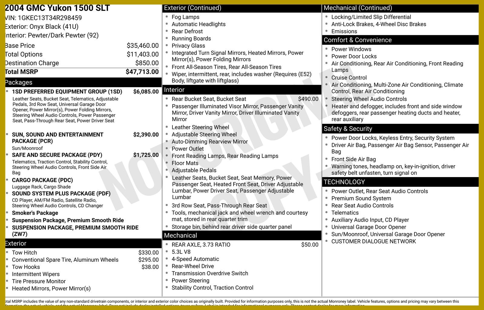 Used 2004 GMC Yukon SLT w/ 1SD Preferred Equipment Group
