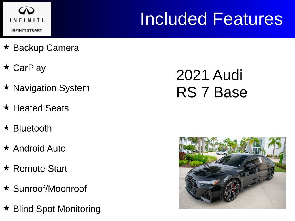 Used 2021 Audi RS 7 Sportback w/ Carbon Optic Package AWD/4WD image 2