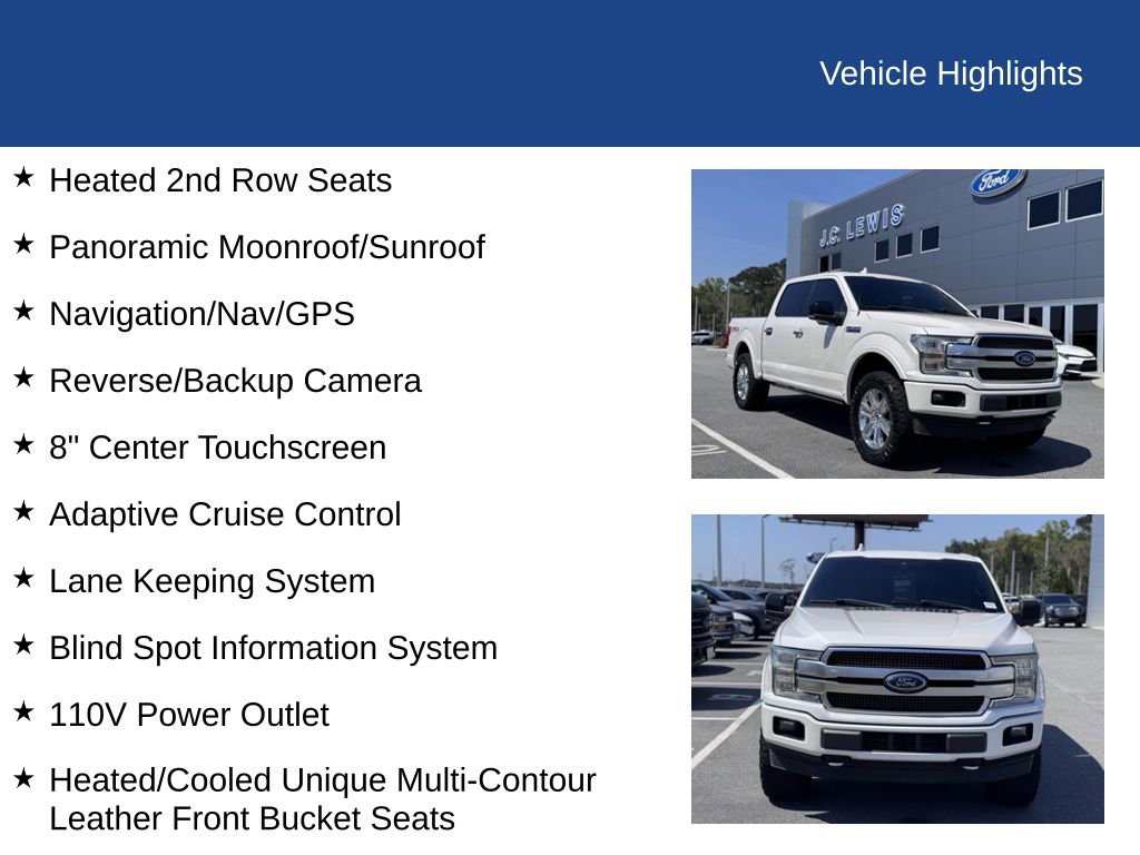 Used 2018 Ford F150 Platinum w/ Equipment Group 701A Luxury image 23