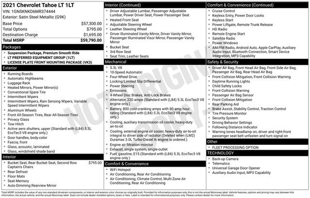 Certified 2021 Chevrolet Tahoe LT image 31