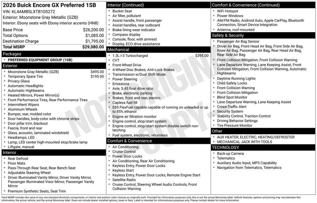 New 2026 Buick Encore GX Preferred FWD image 40