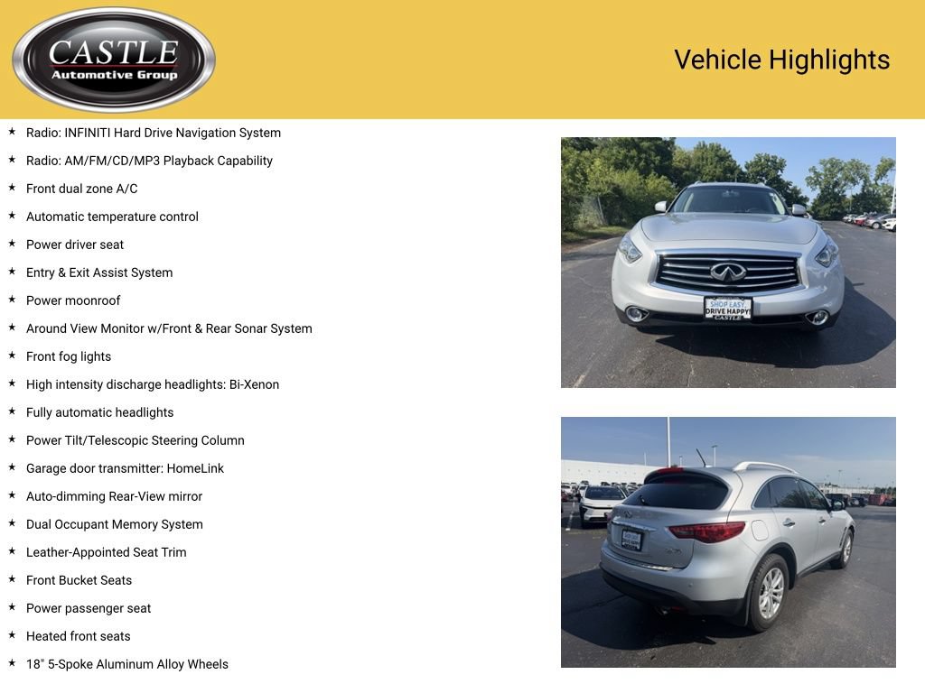Used 2015 INFINITI QX70 2WD w/ Premium Package image 4
