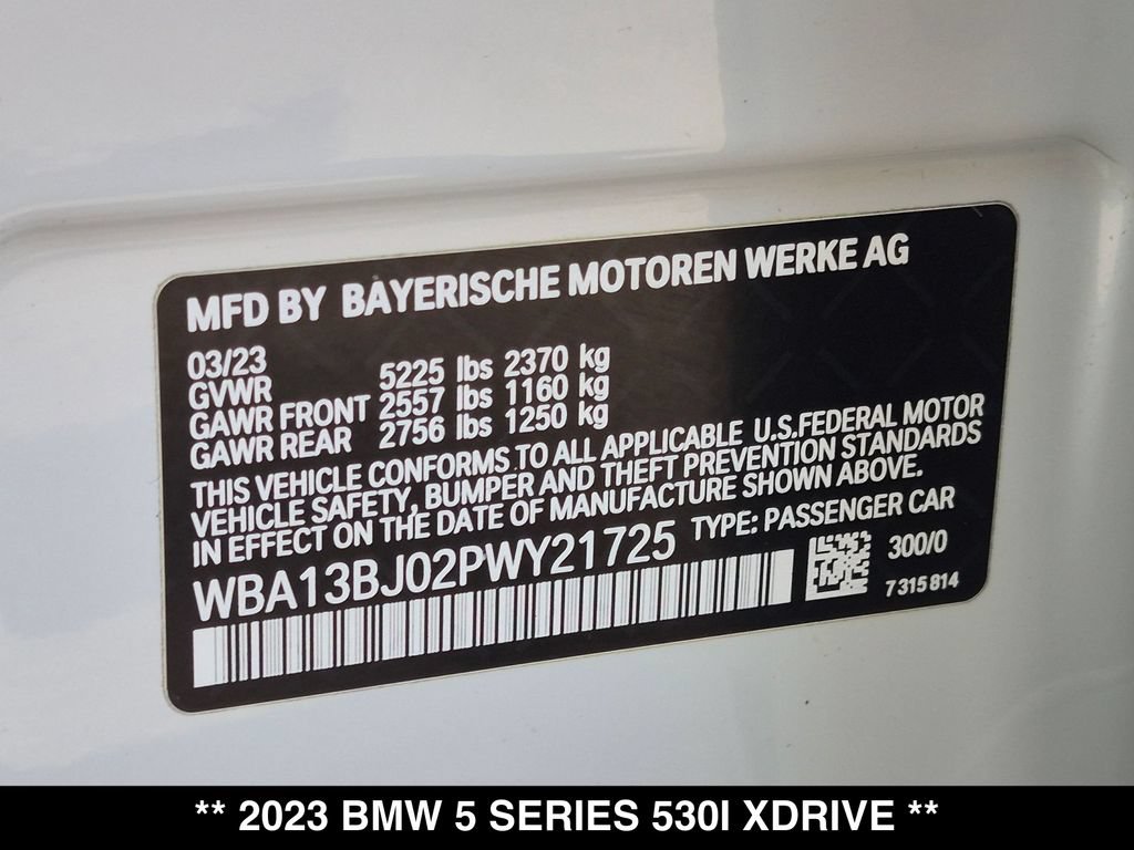 Used 2023 BMW 530i xDrive w/ Convenience Package AWD/4WD image 29