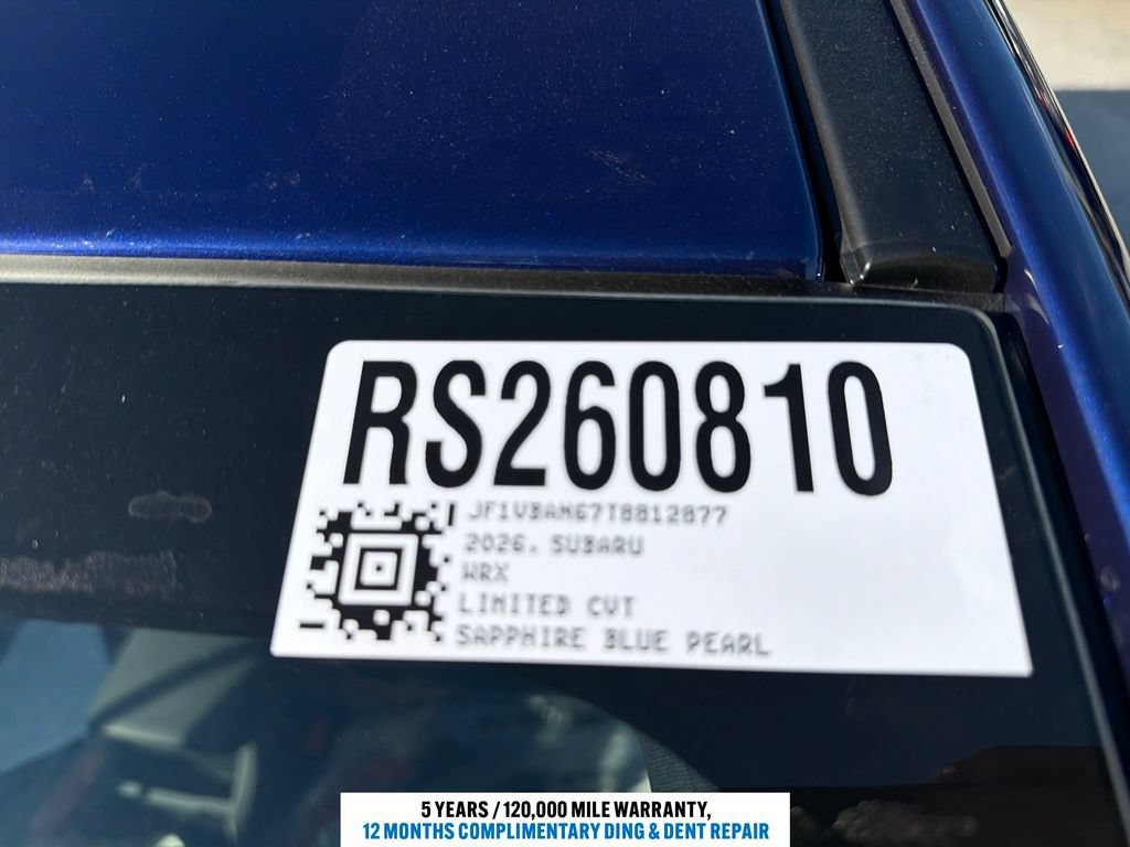 New 2026 Subaru WRX Limited AWD/4WD image 12