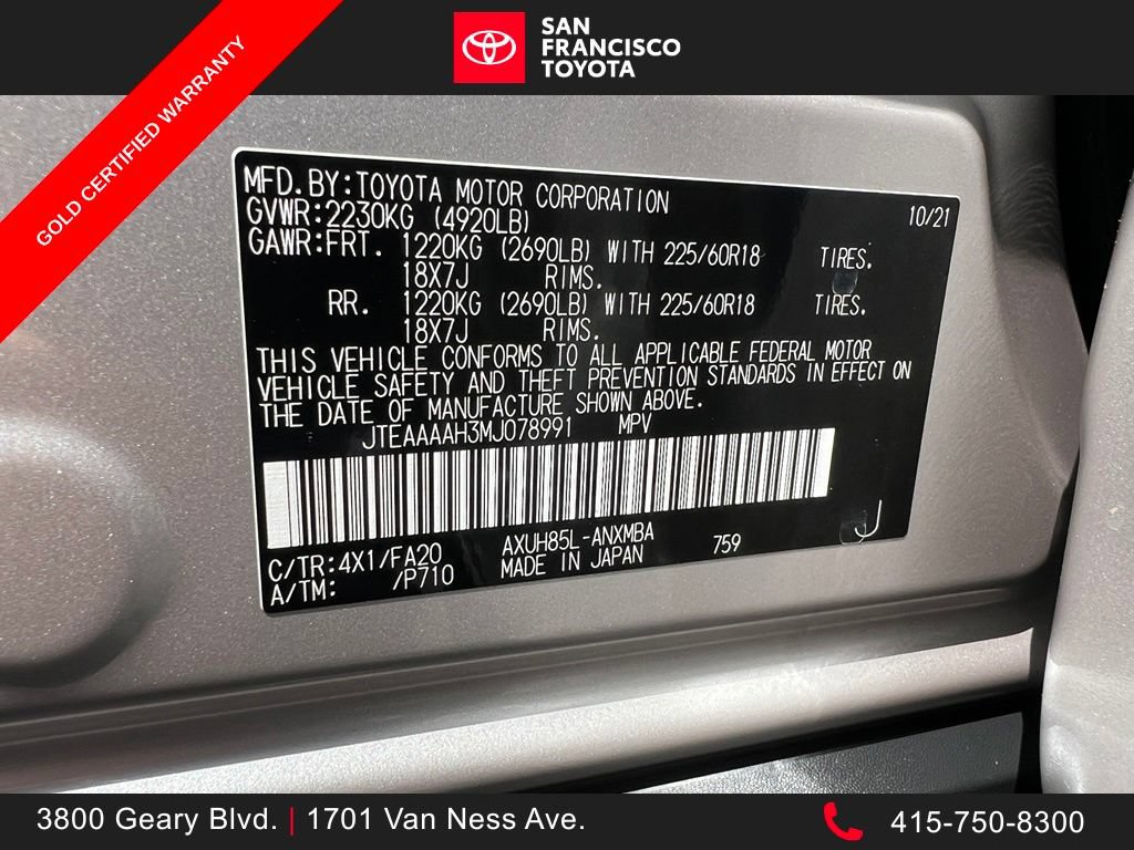 Certified 2021 Toyota Venza LE AWD/4WD image 41