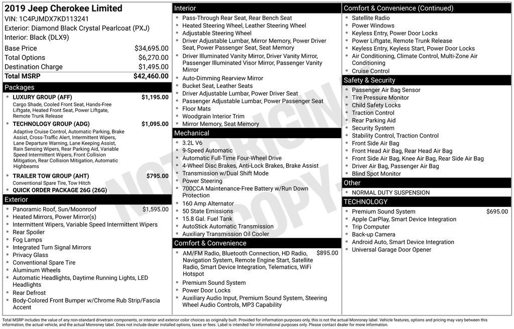 Used 2019 Jeep Cherokee Limited w/ Luxury Group image 11