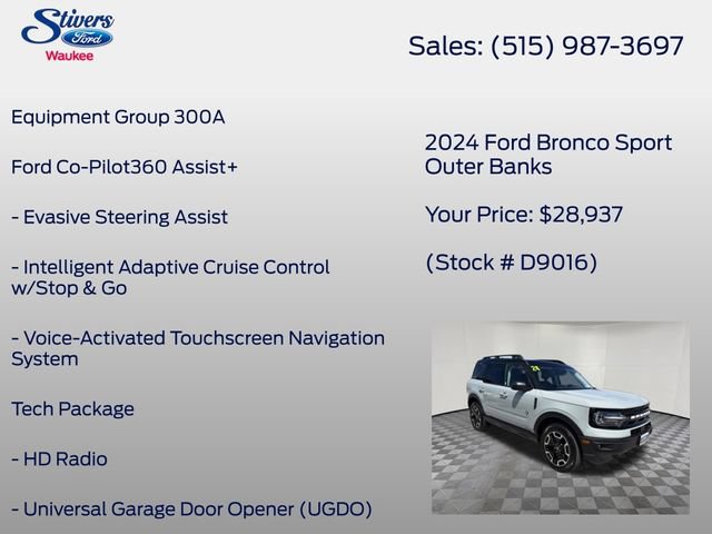 Used 2024 Ford Bronco Sport Outer Banks w/ Tech Package AWD/4WD image 8
